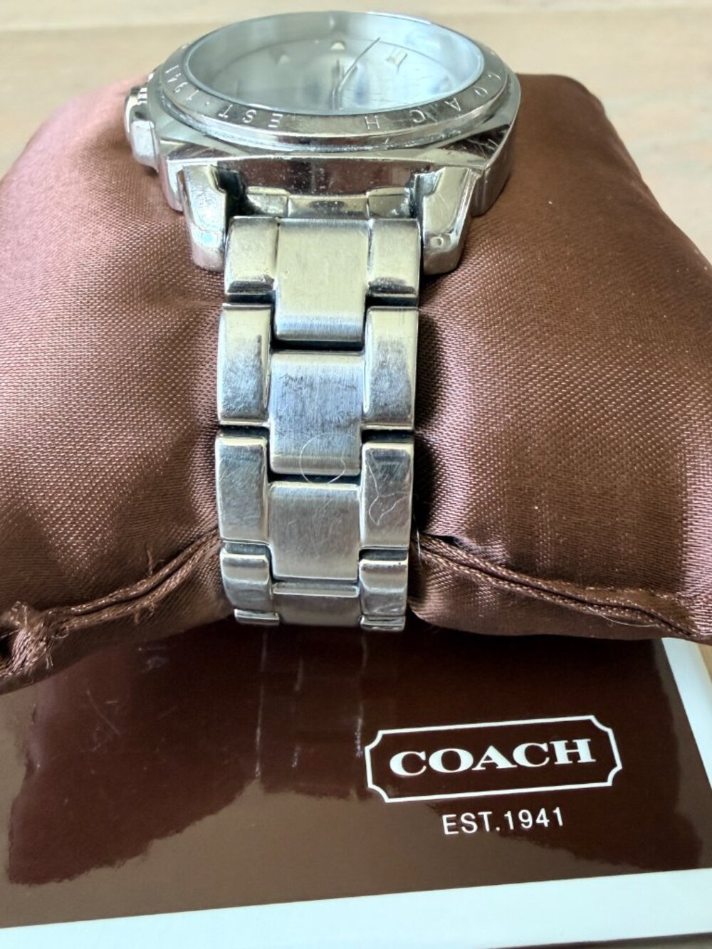 COACH Stainless Steel Women's Chronograph Boyfriend Watch *WORKS* - Picture 8 of 12